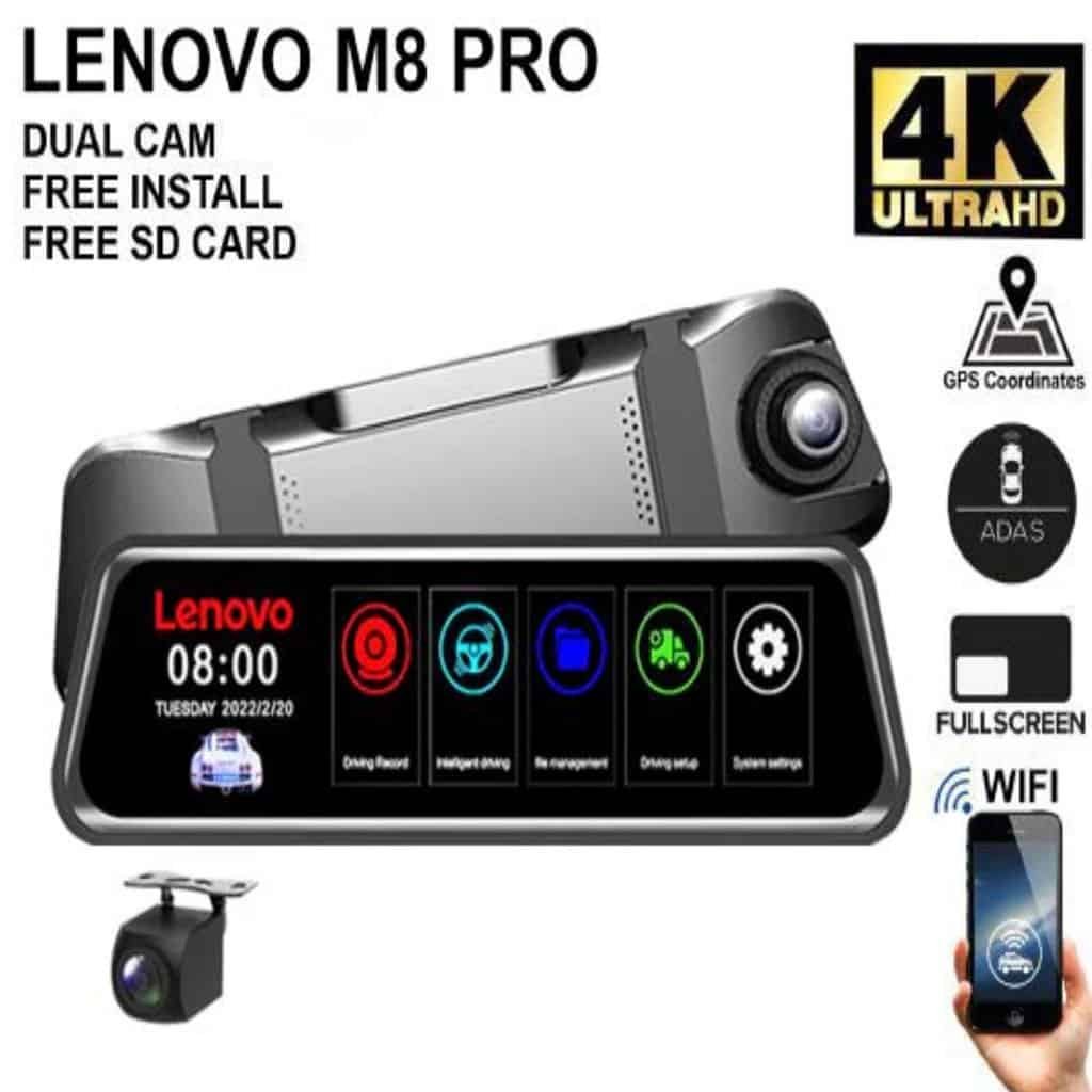Lenovo DASHCAM M8 Dual 1080P Front and Rear Mirror Camera