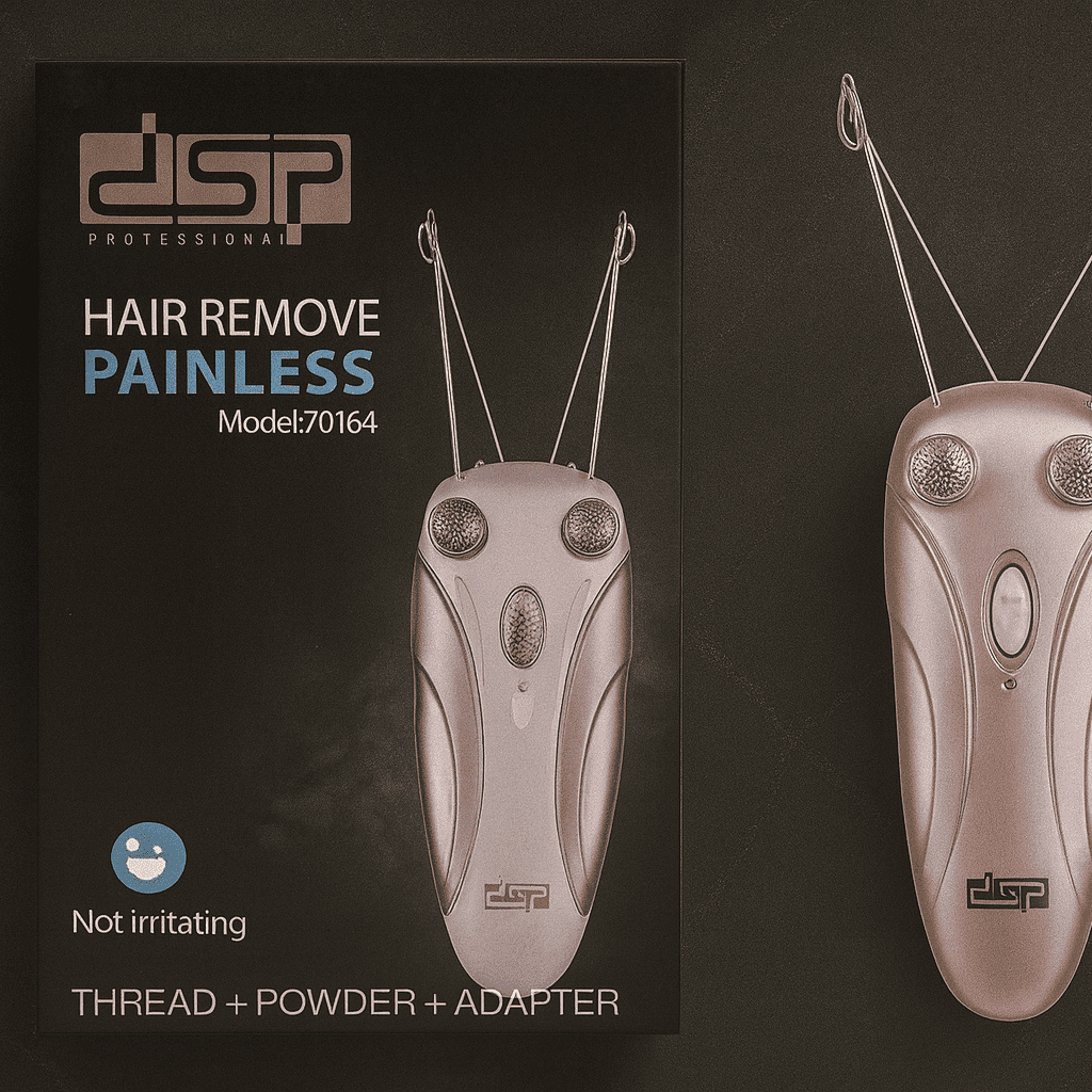 DSP 70164 threading hair remover for women featuring safe, painless facial and body hair removal.