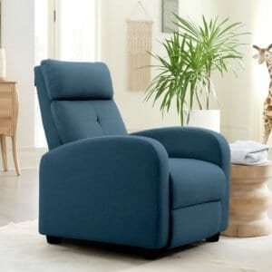 Modern Recliner Chair with Cushioned Back and Armrests