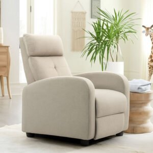 Modern Recliner Chair with Cushioned Back and Armrests