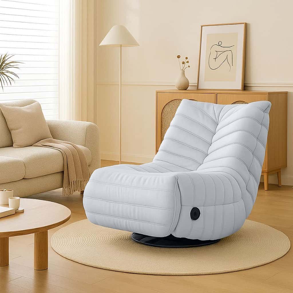 Modern Recliner Chair with Cushioned Back and Armrests