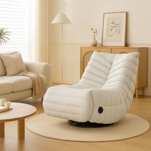 Modern Recliner Chair with Cushioned Back and Armrests