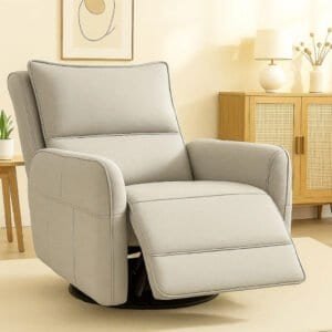 Modern Recliner Chair with Cushioned Back and Armrests