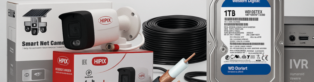 HIPIX Smart Security Camera Bundle with 1TB Hard Drive and Cables – HD Surveillance Kit