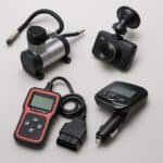 Car accessories including OBD scanner, air inflator, car stereo, and dash camera — available with fast delivery in Lebanon and Syria.