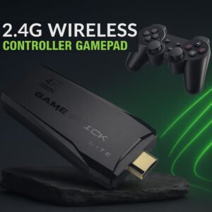 Game Stick 4K – Retro Video Game Console with 4K HD Output, Dual Wireless Controllers, 20000 Games, and HDMI TV Support