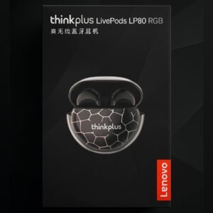 Lenovo LP80 Pro TWS Bluetooth 5.3 Earbuds box with RGB lighting, HiFi sound, and low-latency gaming mode — available with delivery in Lebanon and Syria