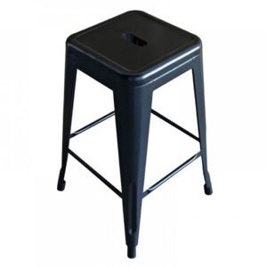 Loft Bar Stools – red metal high bar chair, durable, stackable, and industrial style seating for café, restaurant, or home bar.