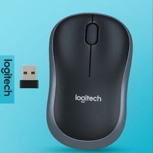 Logitech M186 2.4GHz Wireless Optical Mouse with USB Nano Receiver – 1000 DPI, 3 Buttons, Grey color, suitable for laptops and desktops. Fast delivery in Lebanon & Syria.**