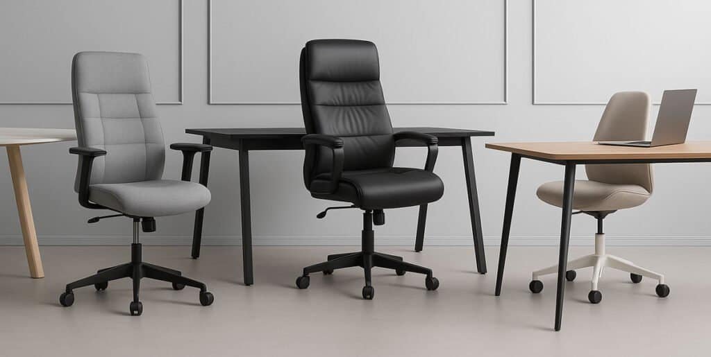 Modern furniture including ergonomic office chairs, stylish gaming chairs, and contemporary desks — available with fast delivery in Lebanon and Syria.