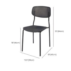 Plastic Mesh Chair – modern stackable plastic dining chair with perforated seat and backrest for home, café, and office use.