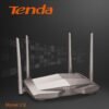 Tenda V12 AC1200 – Dual-band VDSL/ADSL modem router with 4 Gigabit ports, MU-MIMO, Beamforming, and VPN/IPTV support for fast and stable Wi-Fi.