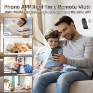 V380 WiFi Camera – 5MP wireless security camera with 4000mAh battery, PIR motion detection, full-color night vision, and two-way audio