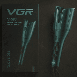 VGR V-583 Automatic Hair Curler with ceramic barrel, LCD temperature display, and 8 adjustable heat levels for professional styling.