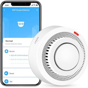WiFi Smart Smoke Detector for Home Fire Safety – Tuya App Control