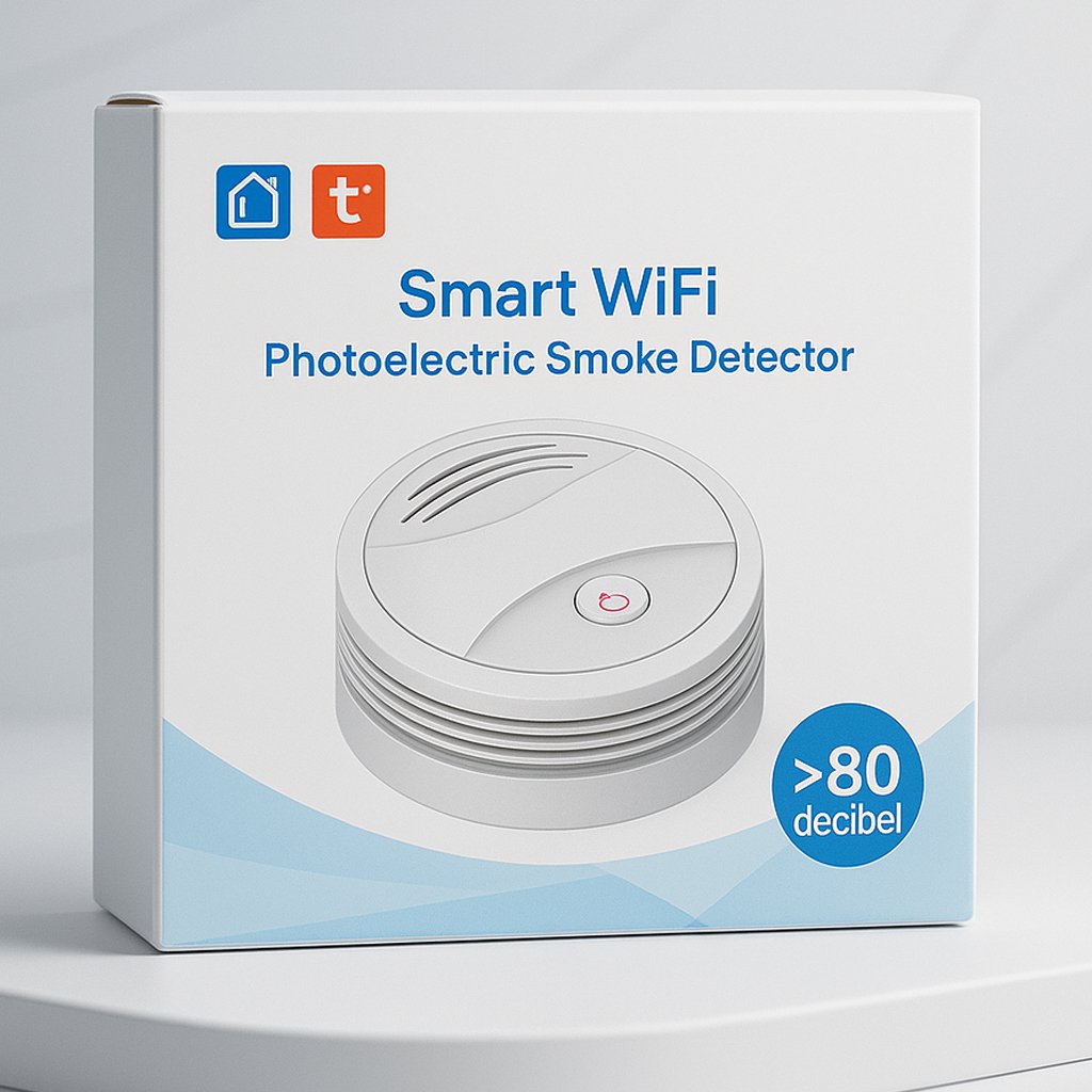 WiFi Smart Smoke Detector with Alexa and Siri compatibility – smart home fire alarm sensor