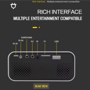 YT500 MINI Projector – Portable LED projector with wired mirroring and 60-inch display for home and kids.