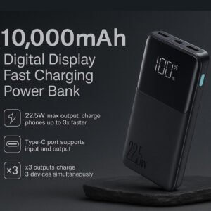 JOYROOM 10000mAh PowerBank – Fast charging portable battery with 22.5W output and Type-C/USB ports