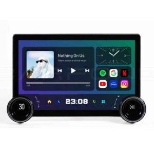 Diamond 2K Android car stereo with 11.5 inch touchscreen, 4GB RAM, 64GB storage, and wireless Apple CarPlay.