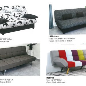 Sofa bed modern design with folding mechanism and comfortable cushions
