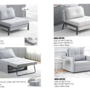 Sofa bed modern design with folding mechanism and comfortable cushions