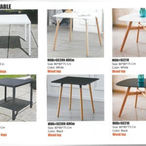 Modern dining table with elegant design and durable wooden or marble top