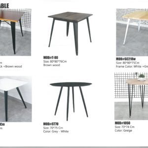 Modern dining table with elegant design and durable wooden or marble top