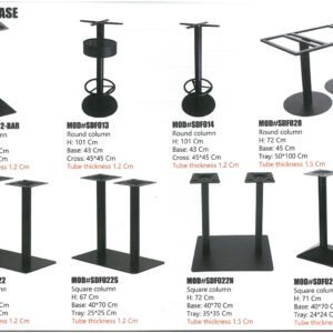 Modern table base with elegant design and durable wooden or marble top