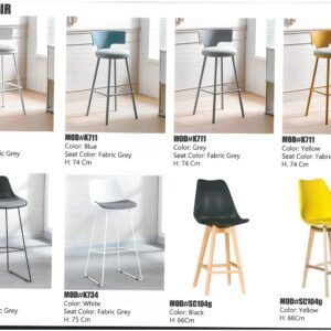 Modern bar chair with ergonomic seating and durable construction