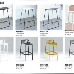 Modern bar chair with ergonomic seating and durable construction