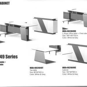 Modern desk with functional design and durable workspace surface