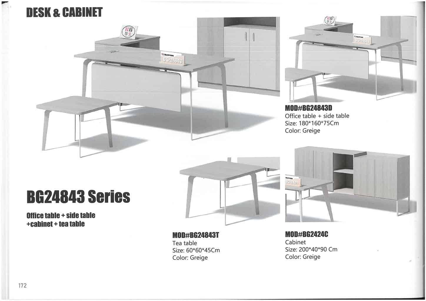 Modern desk with functional design and durable workspace surface