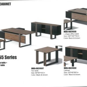 Modern desk with functional design and durable workspace surface