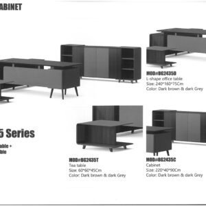 Modern desk with functional design and durable workspace surface