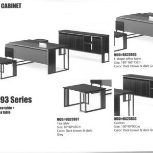 Modern desk with functional design and durable workspace surface