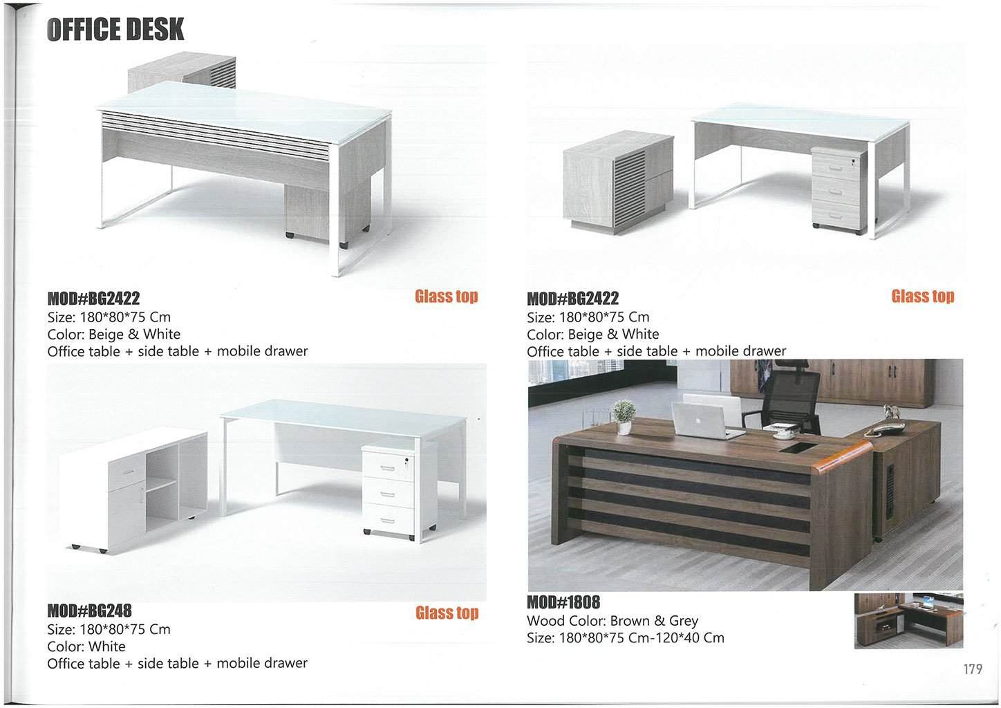 Modern desk with functional design and durable workspace surface