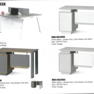 Modern desk with functional design and durable workspace surface