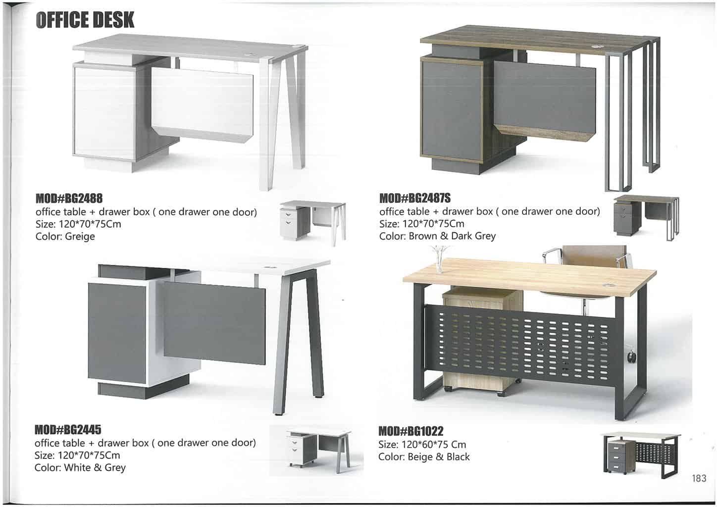 Modern desk with functional design and durable workspace surface