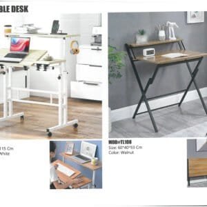 Modern desk with functional design and durable workspace surface