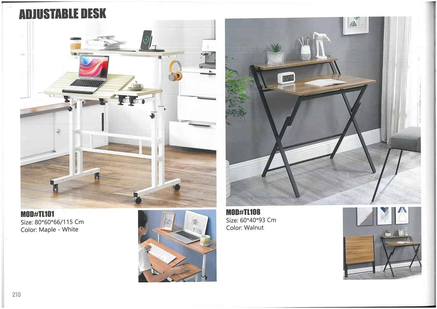 Modern desk with functional design and durable workspace surface
