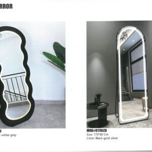 Modern floor mirror with full-length design and elegant frame
